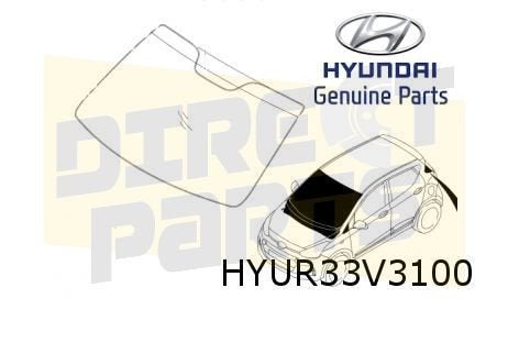 Hyundai i10 (1/14-2/20) voorruit (helder met band) Origineel, -, -, Nieuw, Ophalen of Verzenden