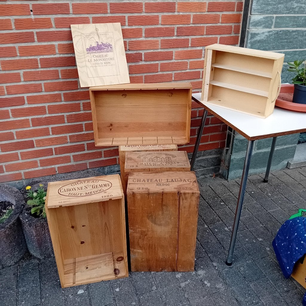 caisses vide à vin en bois, Enlèvement, Utilisé, Bois