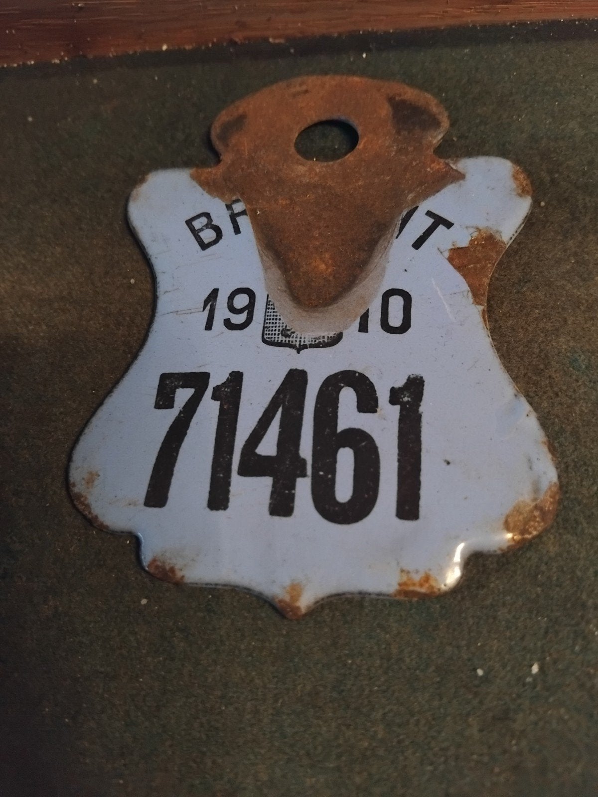 plaque de vélo en émail 1910, Enlèvement ou Envoi