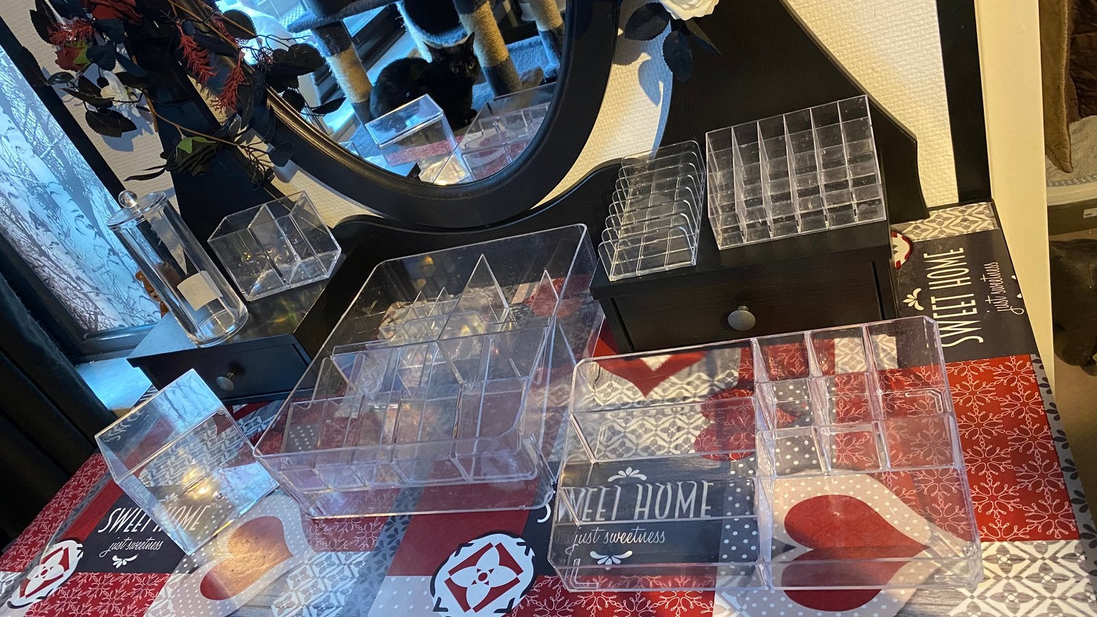 Gros lot d’organisateurs de maquillage en acrylique IKEA, Enlèvement, Utilisé