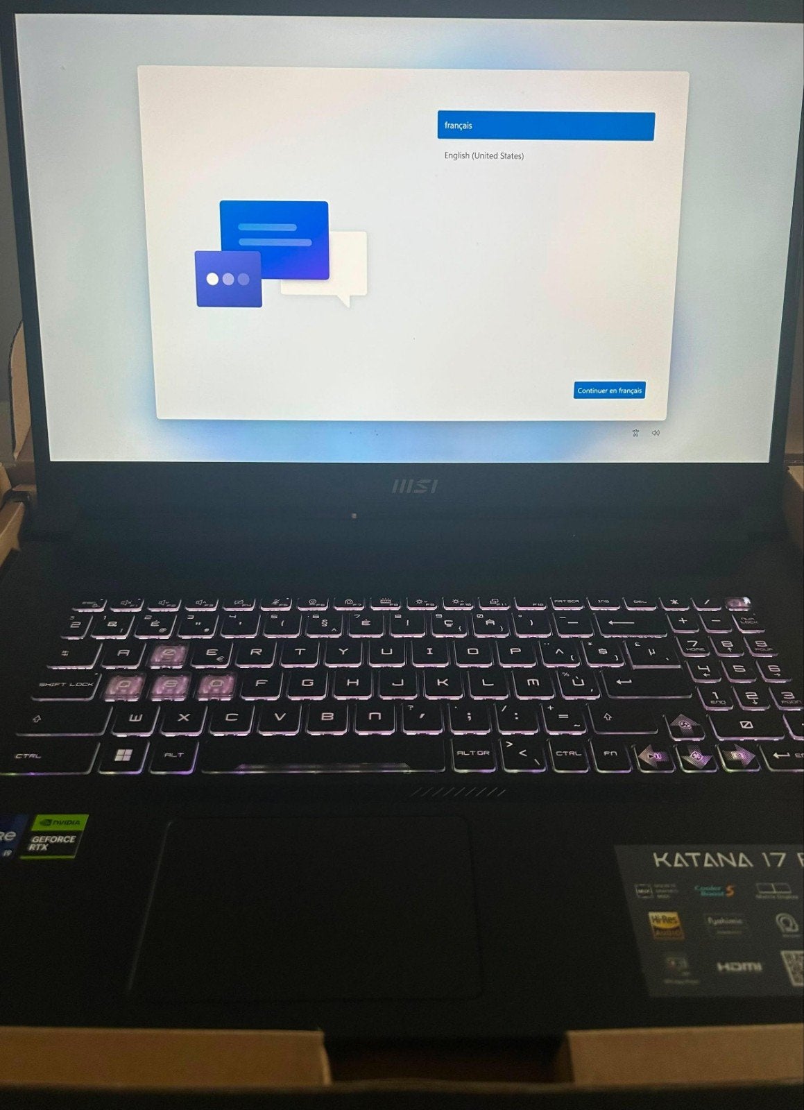 MSI Katana 17, MSI, Intel Core i9-13980H, 17 pouces ou plus, Enlèvement