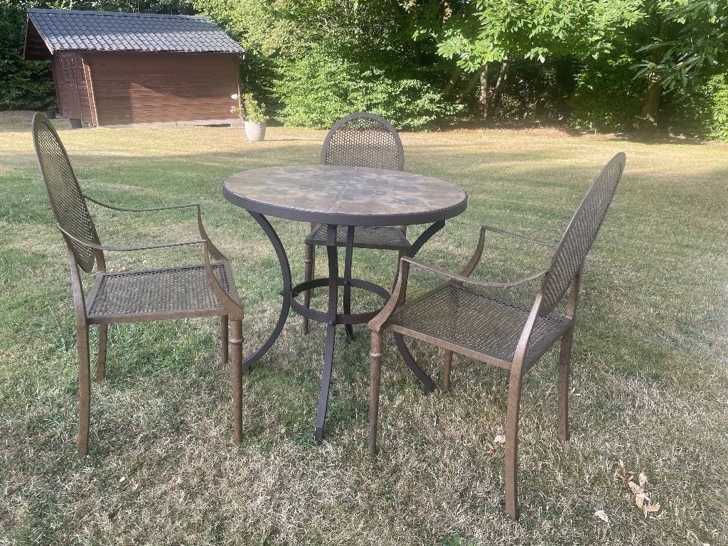 Table et chaises de jardin FLAMANT, Tuin en Terras, Ophalen, Zo goed als nieuw, Metaal