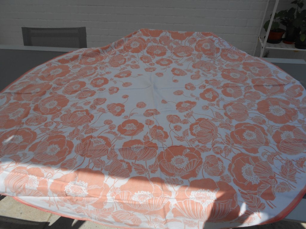** vintage oranje rond tafellaken, Maison & Meubles, Enlèvement ou Envoi, Autour de, Orange