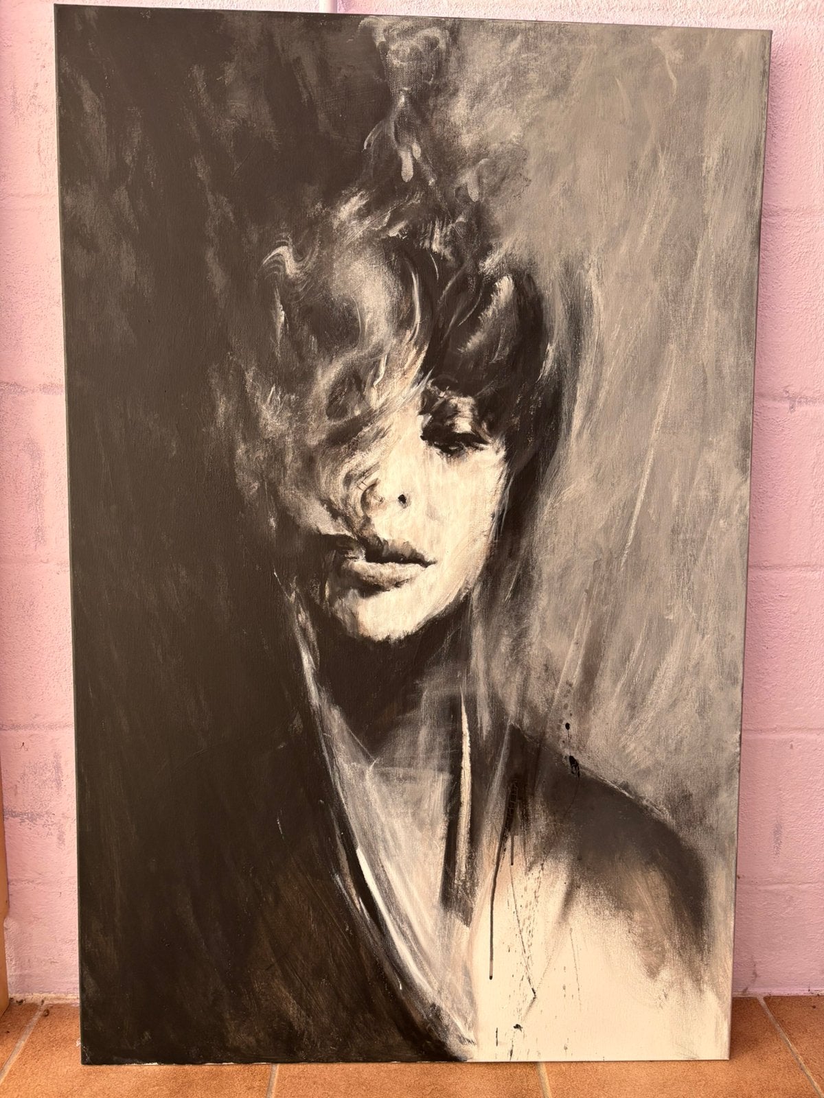 Origineel schilderij Marianne Van Nunen - Modern - 115x75 cm, Antiek en Kunst, Kunst | Schilderijen | Modern, Portret, Gesigneerd