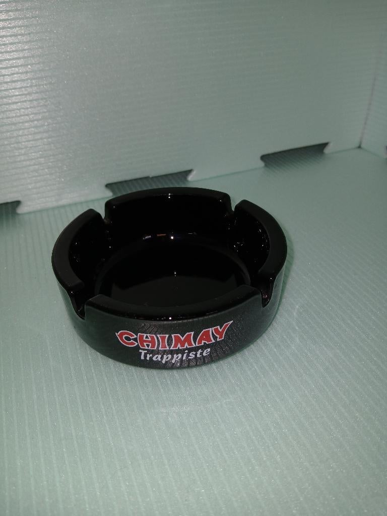 Petit cendrier noir CHIMAY TRAPPISTE en parfait état, Enlèvement ou Envoi, Comme neuf, Verre ou Verres, Autres marques