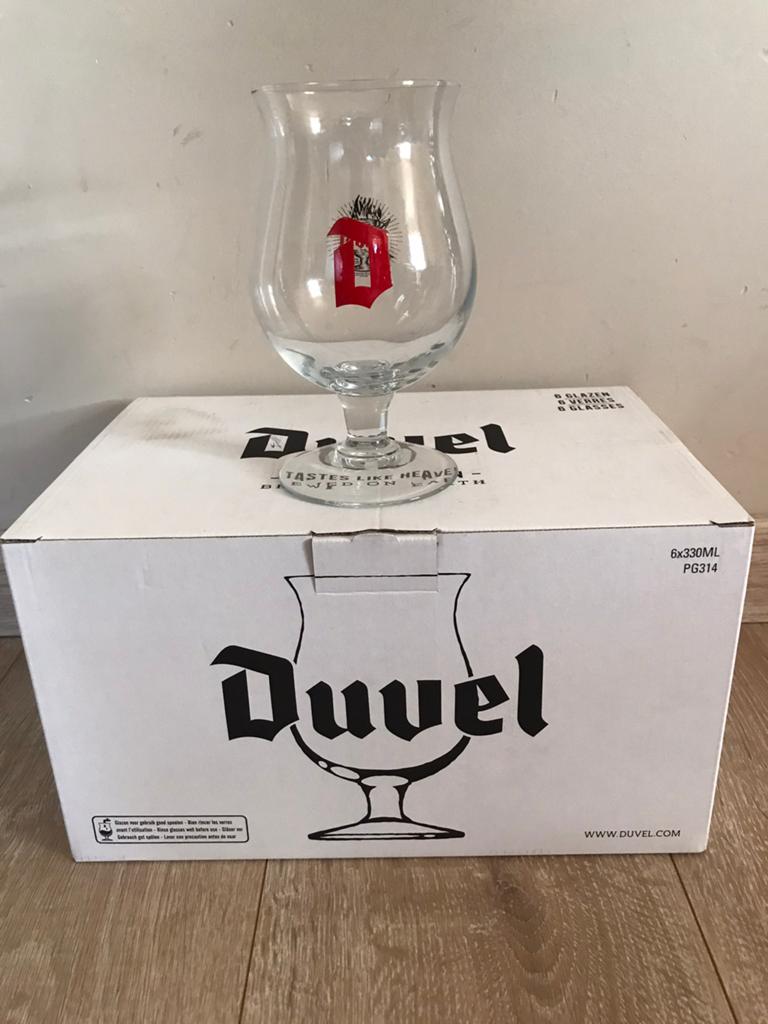 Duvel glazen  nieuw  verzendingskosten voor de koper, Verzamelen, Biermerken, Ophalen of Verzenden, Nieuw, Duvel