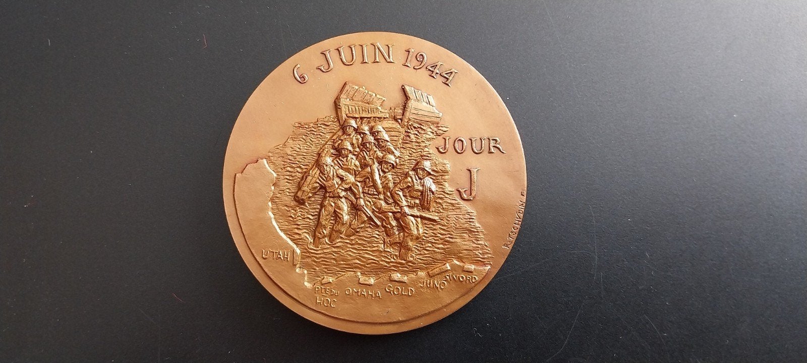 Médaille Bronze - 40e Anniversaire Débarquement Normandie, Enlèvement ou Envoi