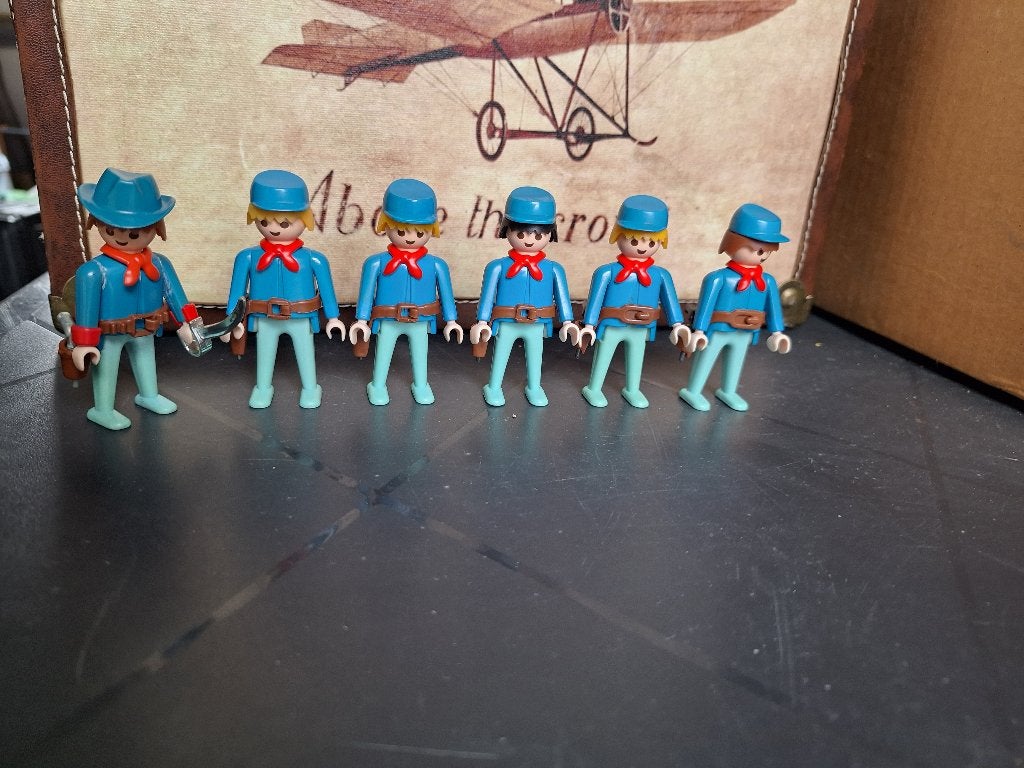 Western setje 6 blauwbloezen, Kinderen en Baby's, Speelgoed | Playmobil, Ophalen
