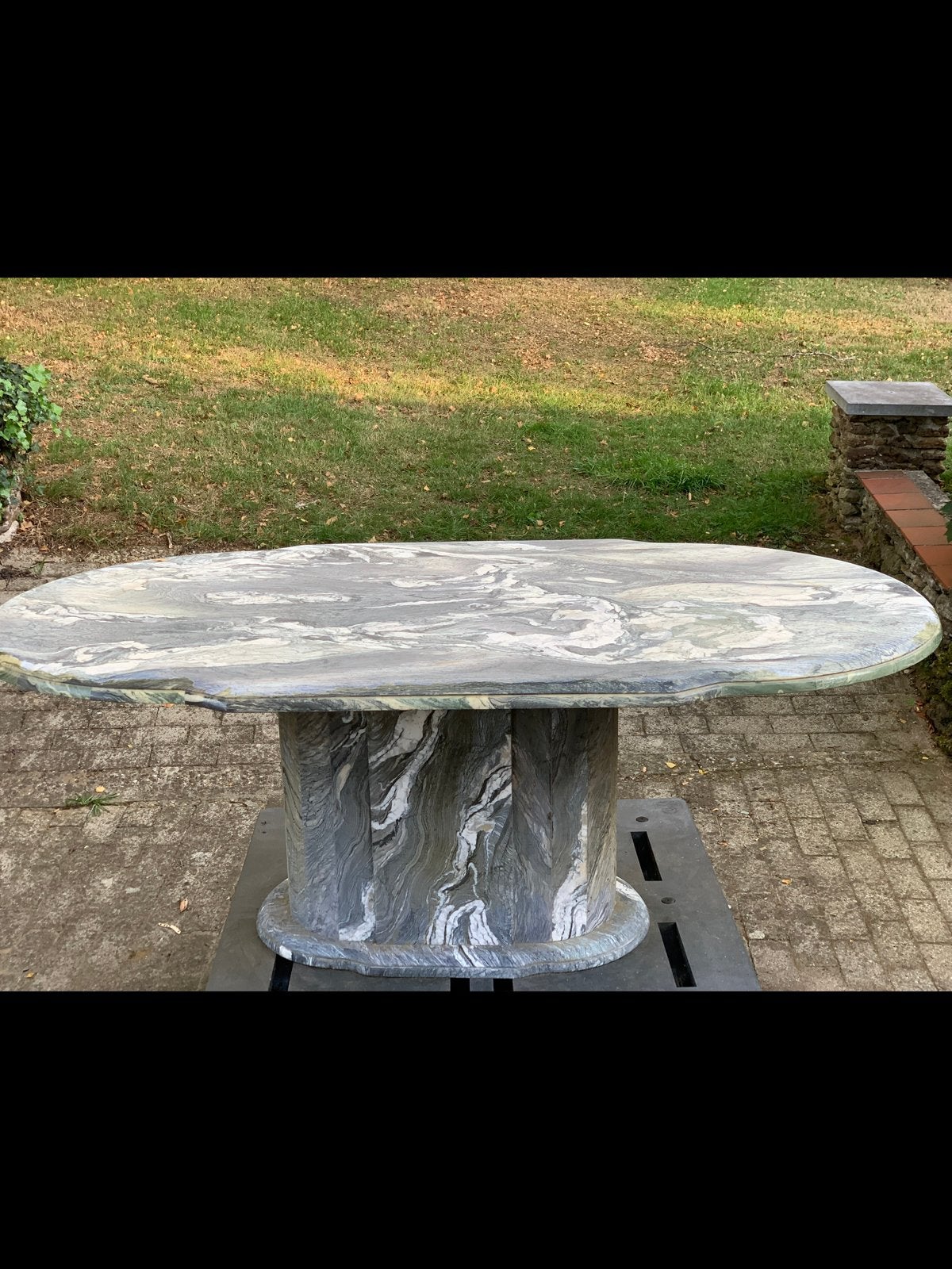Sculpturale design eettafel 180cm – italiaans marmer 1970, Huis en Inrichting, Ophalen, Overige materialen, Gebruikt, 100 tot 150 cm