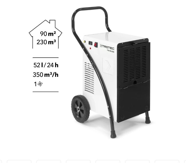 Bouwdroger / Luchtontvochtiger Trotec TTK170ECO - 52 L / Dag, Enlèvement, Comme neuf, Extracteur