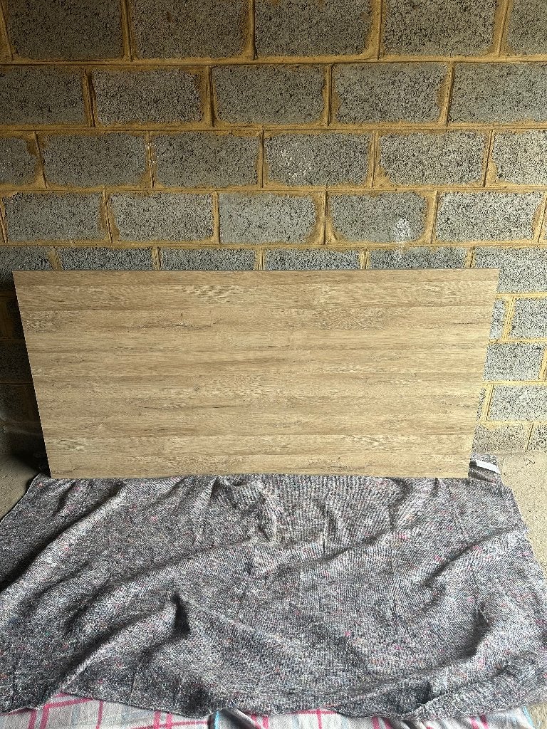 Table à manger 180x76x90 – style industriel en bois, Quatre personnes, Enlèvement, Utilisé, 50 à 100 cm