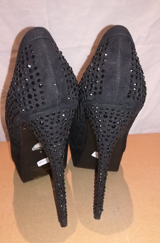 109B* sexy zwarte pumps met hoge hakken ATMOSPHERE (40), Kleding | Dames, Pumps, Verzenden, Zwart, Zo goed als nieuw
