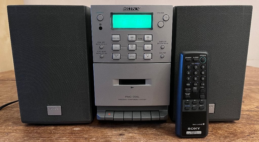 Sony PMC 205L hifi radio cd cassette met afstandsbediening, Ophalen, Gebruikt, Cassettedeck, Microset