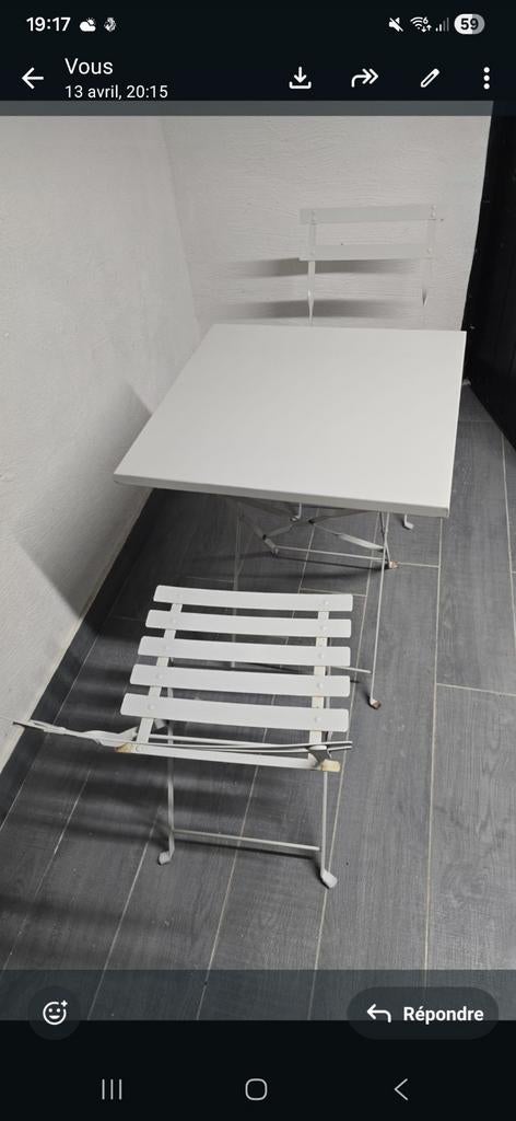 Bistro set pliable
