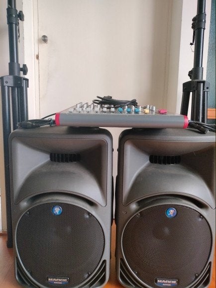 Mackie SRM450 (2) Alen&Heath12fx 2statieven, Muziek en Instrumenten, Ophalen