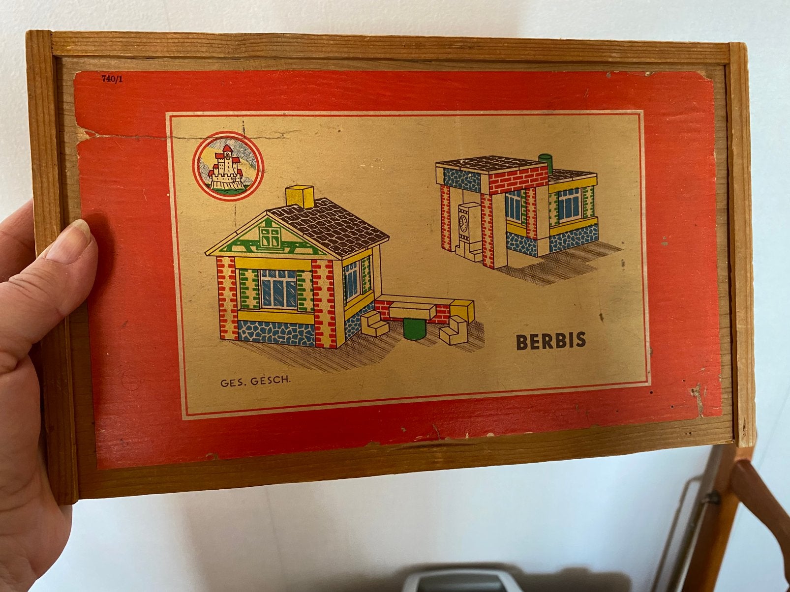 Jeu de construction vintage en bois BERBIS  Années 50/60, Antiquités & Art, Enlèvement ou Envoi