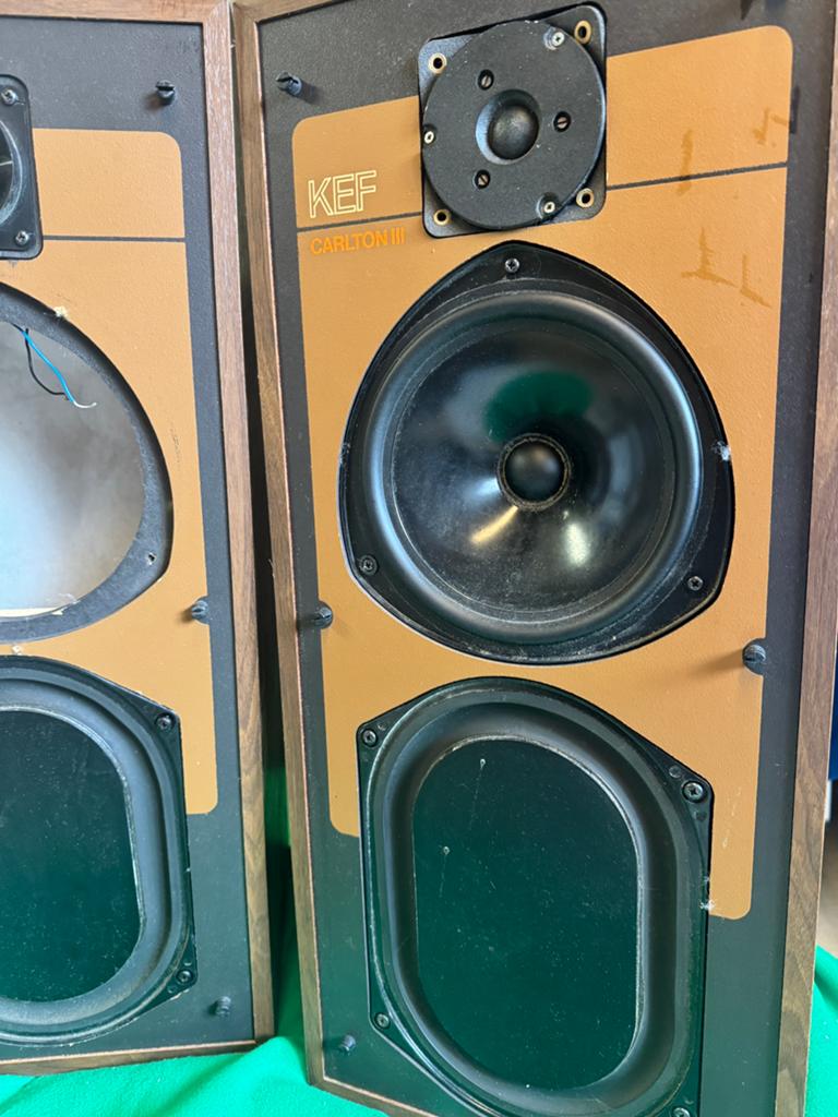 Paire de KEF carlton 3 100w a restaurer, Enlèvement, Utilisé, 60 à 120 watts