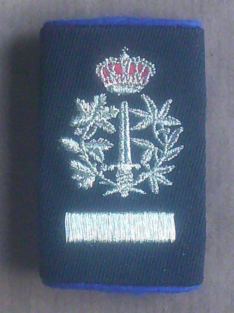 Fourreau de grade orphelin de chemise CP-adjoint feue Polcom, Envoi, Gendarmerie, Emblème ou Badge