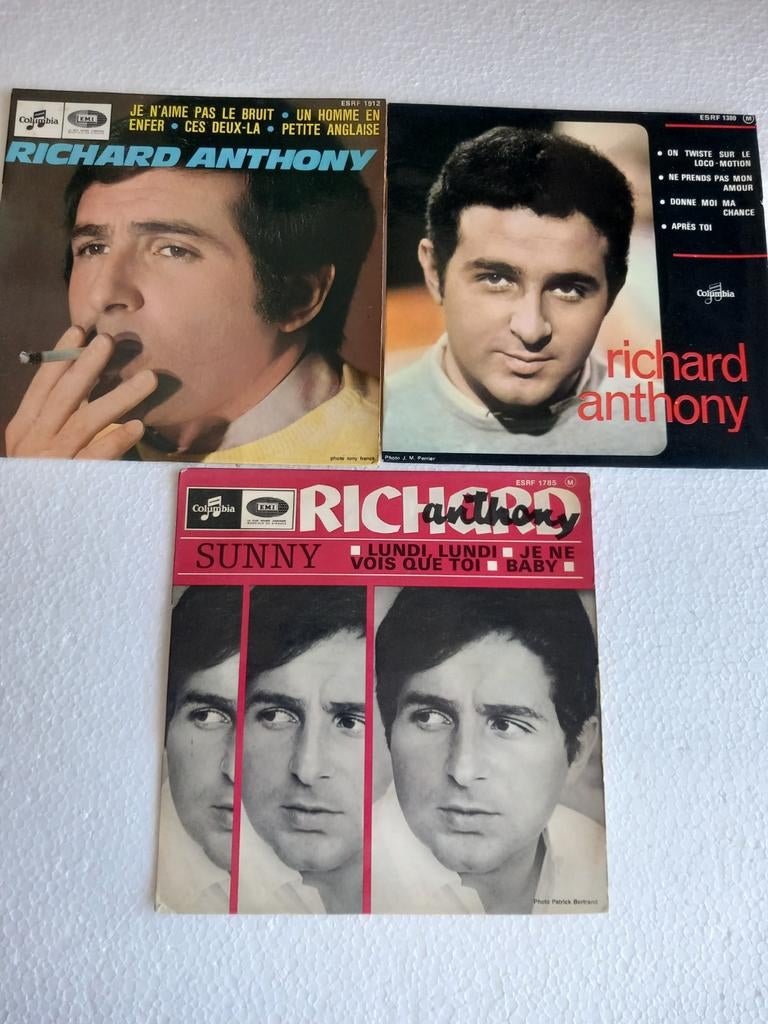 RICHARD ANTHONY. 3 EP. 45T, Cd's en Dvd's, EP, Ophalen of Verzenden, EP