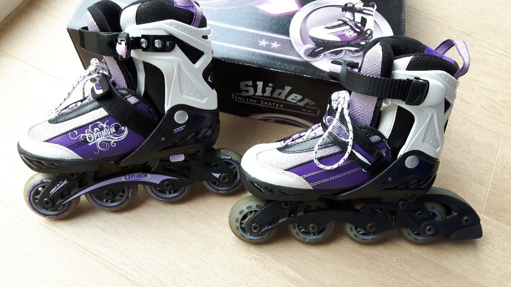 Inline skates maat 33/36 Slider Optimum, Sport en Fitness, Skeelers, Overige merken, Gebruikt, Kinderen, Ophalen of Verzenden