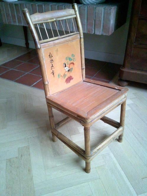 Chaise d'enfant en bambou, Asiatique, Brun, Enlèvement, Utilisé