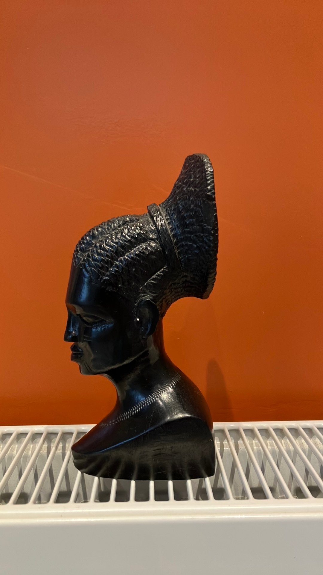 Vrouwelijk Mangbetu beeldje Congo Ebbenhout, Antiek en Kunst, Ophalen of Verzenden, Afrika, Beeld, Vrouw