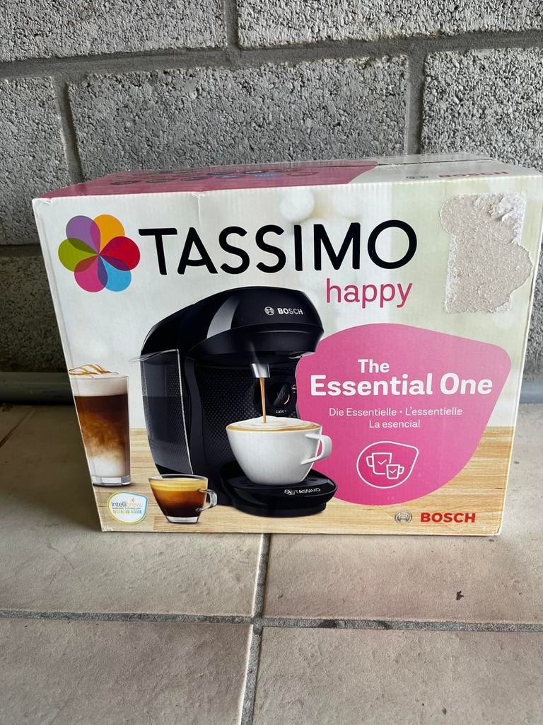 Machine à café Tassimo Happy — neuve dans sa boîte, Electroménager, Enlèvement, Neuf, Cafetière, Dosettes et capsules de café