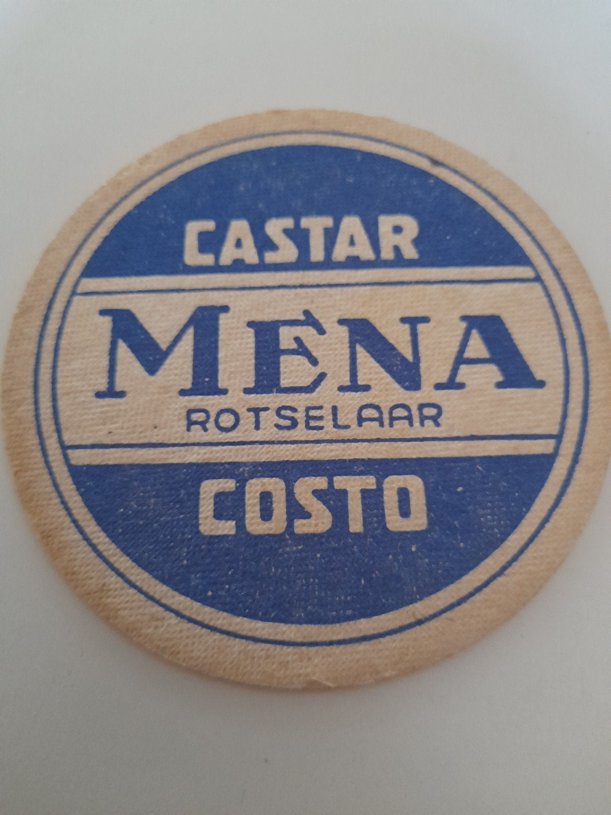 bierviltje mena Rotselaar diameter 10,50cm, Verzamelen, Biermerken, Ophalen of Verzenden