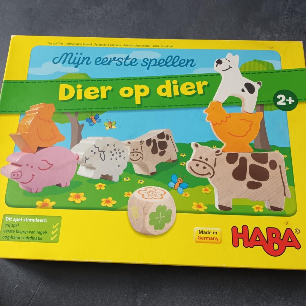 Leuk haba spel: dier op dier. Zo goed als nieuw., Kinderen en Baby's, Ophalen