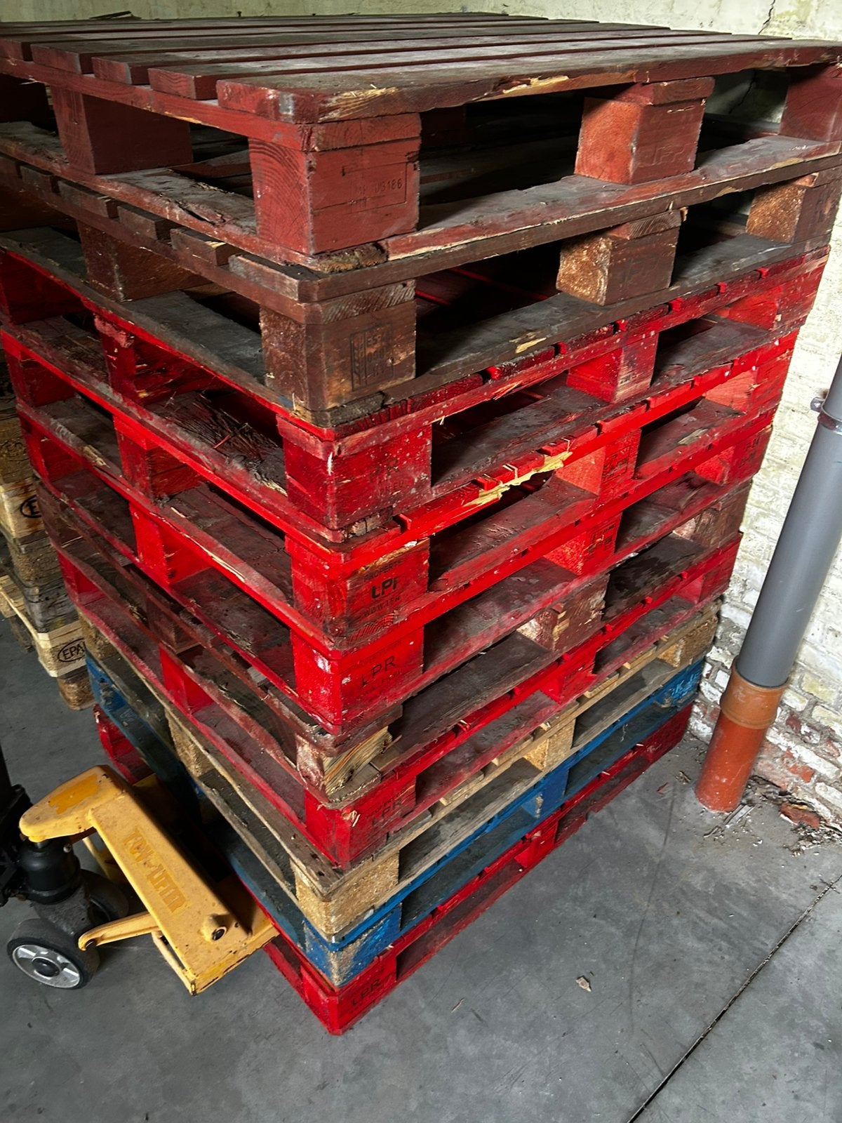10 grote blokpalletten, Doe-het-zelf en Bouw, Kratten en Dozen, Ophalen, Zo goed als nieuw