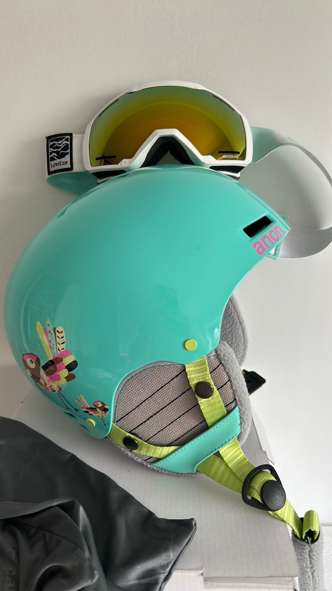Anon skihelm + bril kids maat 52/55, Sports & Fitness, Enlèvement ou Envoi, Comme neuf