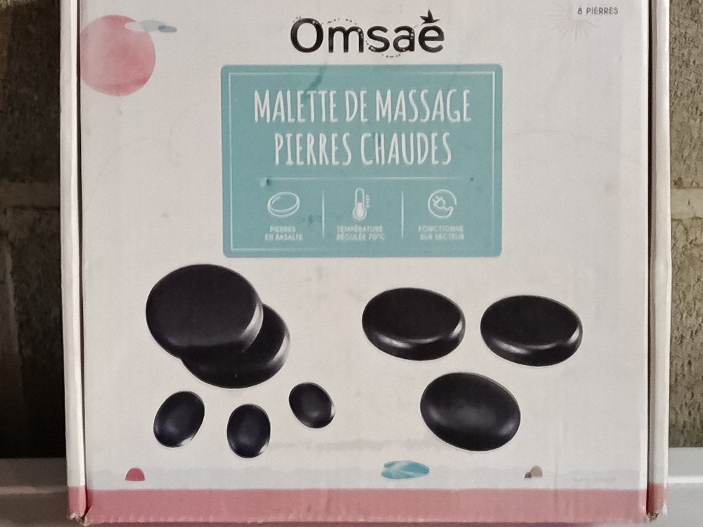 Set pierres chaudes massage électrique, Enlèvement, Comme neuf, Pierres chaudes
