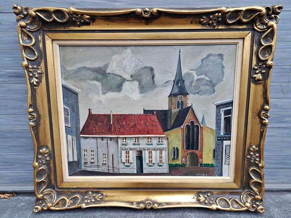 Huile sur toile signe jozef vinck, Ophalen of Verzenden
