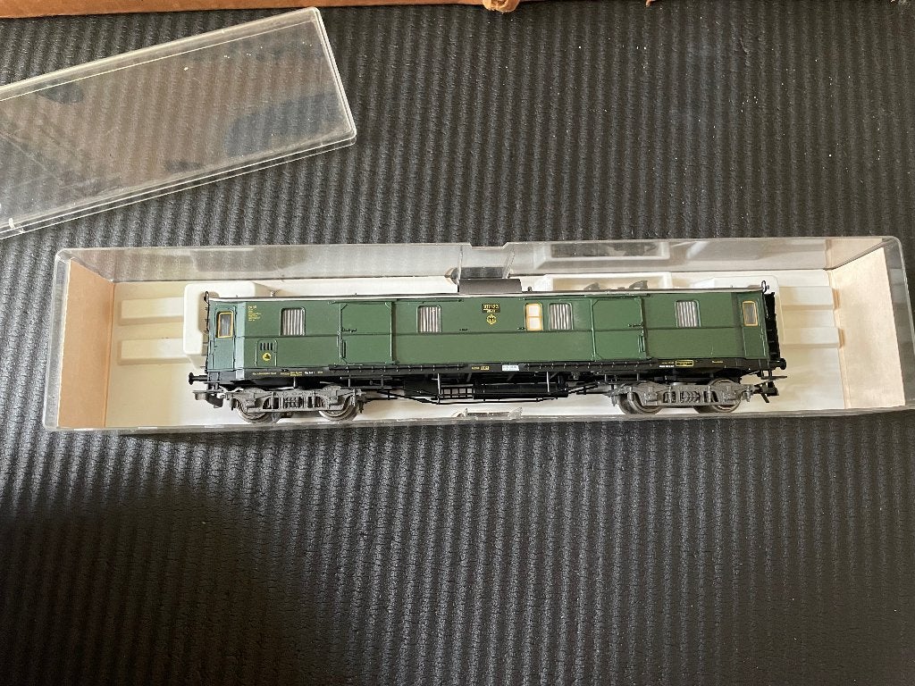 Fleischmann 5080 wagon bagage groen H0, Hobby en Vrije tijd, Ophalen of Verzenden, Zo goed als nieuw, Wagon, Fleischmann