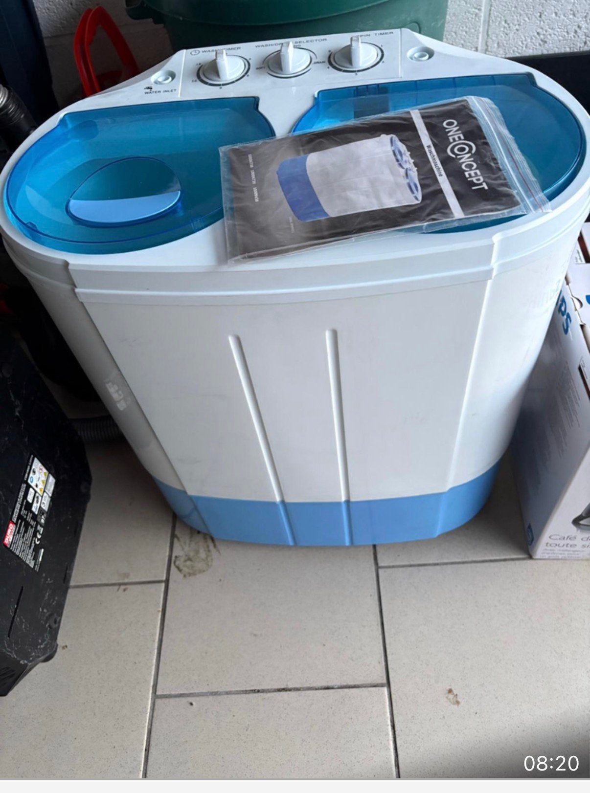 Lave linge et essoreuse convient pour camping, Electroménager, Programme court, Comme neuf, Enlèvement, Élévateur