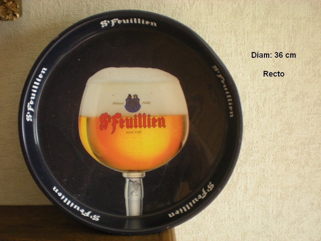 St FEUILLIEN  Plateau  36 cm, Enlèvement ou Envoi, Comme neuf, Panneau, Plaque ou Plaquette publicitaire