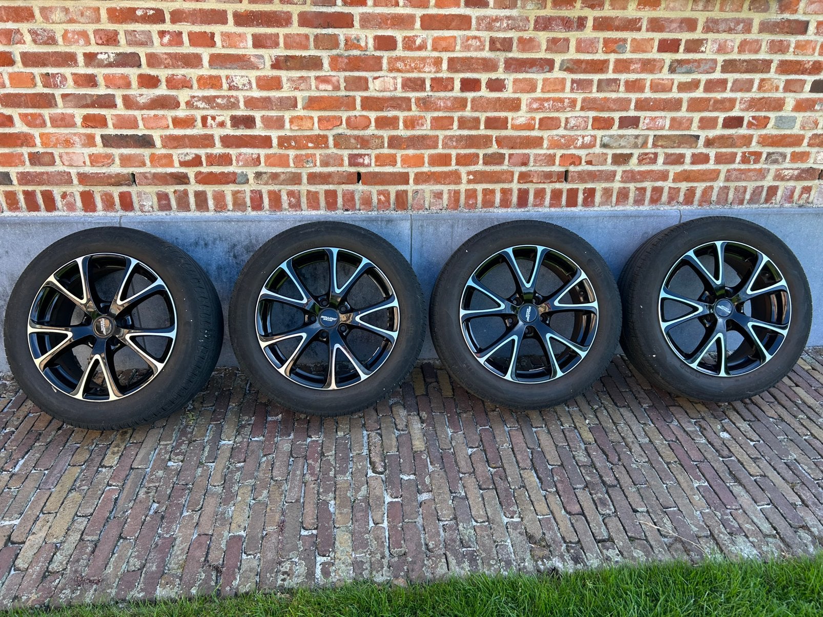 4 x Alu 17” velgen 7Jx17 ET42 zwart gepolijst, Auto-onderdelen, Ophalen, 215 mm, Velg(en), 17 inch