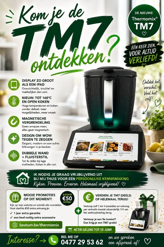 Thermomix TM7, Electroménager, Mélangeurs de cuisine, Neuf, Résiste au lave-vaisselle, Enlèvement ou Envoi, 3 vitesses ou plus
