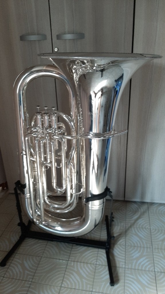 Te koop Besson 794 Bastuba Bb Silver Plated, Musique & Instruments, Enlèvement, Comme neuf, Tuba en si bémol, Avec valise ou sac