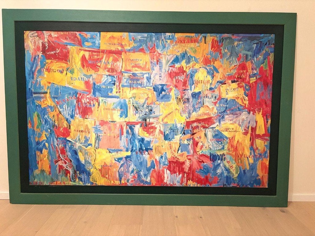 Schilderij (20 EURO), Antiek en Kunst, Ophalen of Verzenden, Abstract
