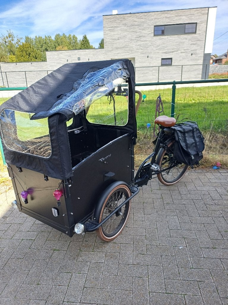 Elektrische bakfiets, Fietsen en Brommers, 4 kinderen of meer, Elektrisch, Zo goed als nieuw, Schijfrem