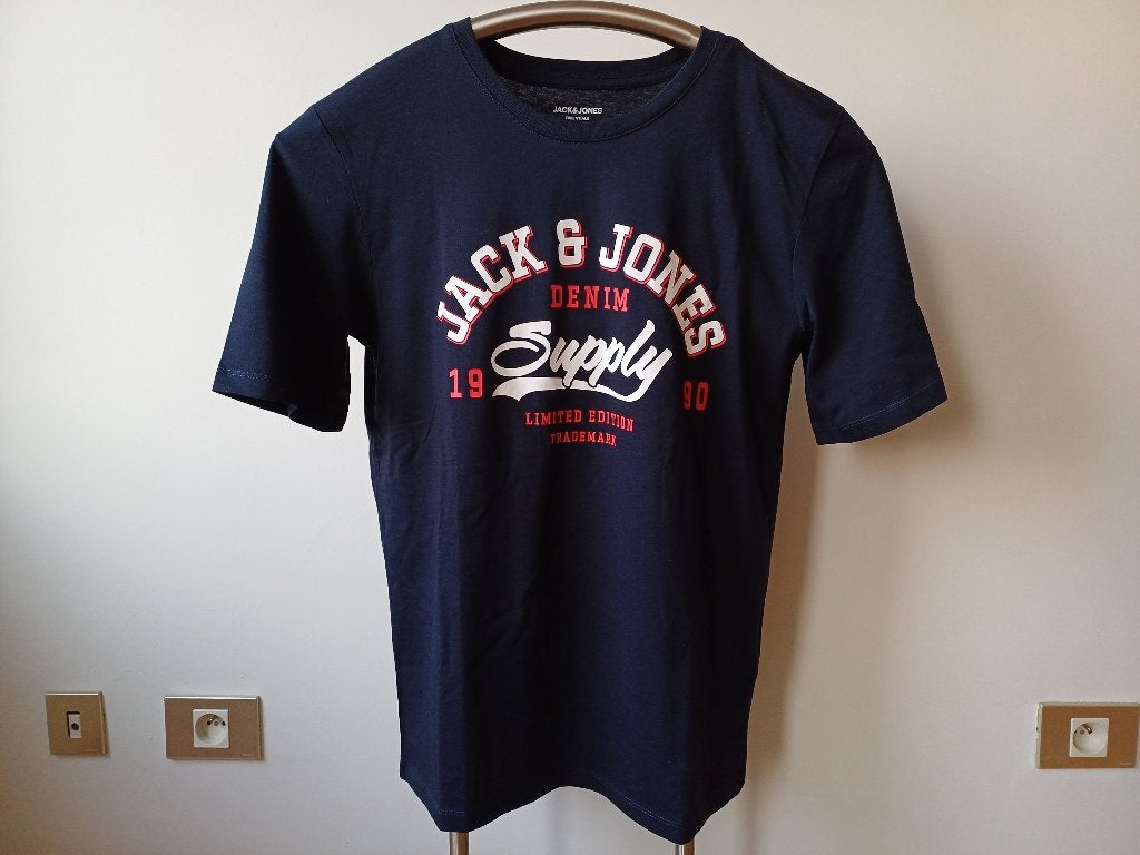 T-shirt Jack & Jones donkerblauw – Maat M/L Nieuw met label, Kleding | Heren, Nieuw, Ophalen of Verzenden, Jack & Jones, Maat 48/50 (M)