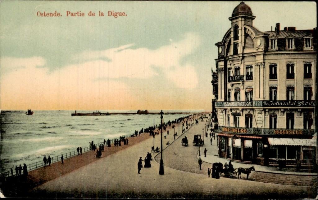 Ostende Oostende - Digue, Verzamelen, Postkaarten | België, Gelopen, Ophalen of Verzenden