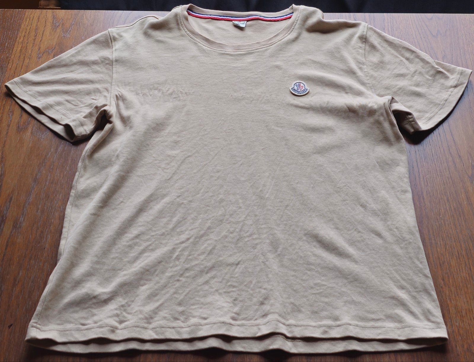 Moncler T-shirt Beige Maat L, Kleding | Heren, T-shirts, Maat 52/54 (L), Moncler, Beige, Ophalen of Verzenden