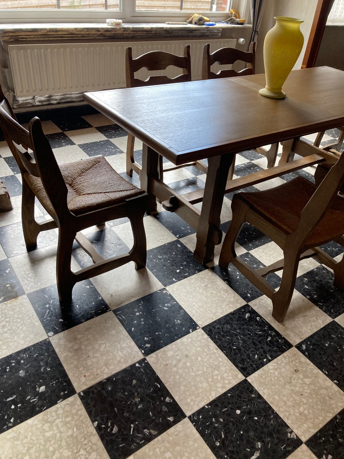 Tafel + 8 stoelen, Antiek en Kunst, Ophalen