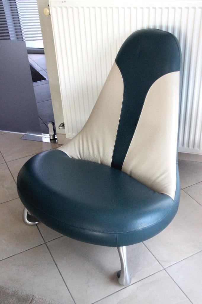 Leolux lederen zetel fauteuil model: Chi - Vintage Design, Enlèvement, Comme neuf, Cuir, Vintage modern design
