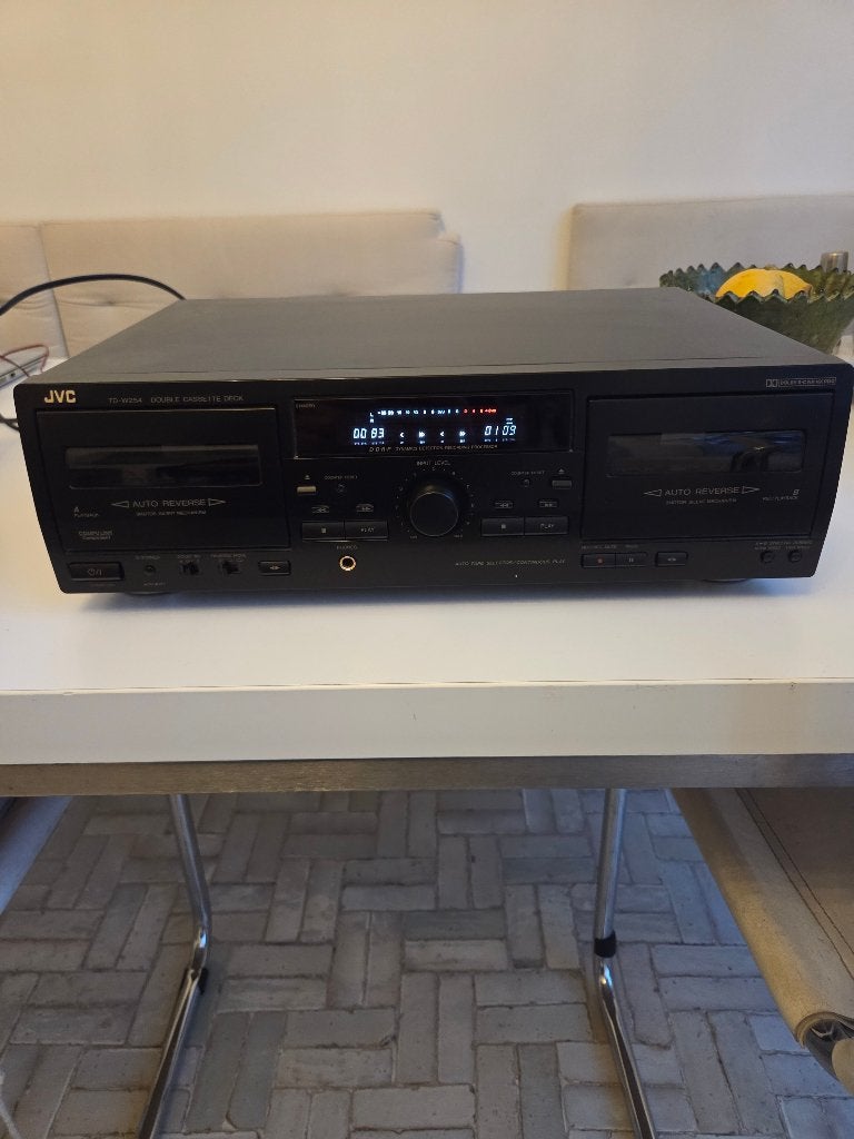 Double Lecteur cassette JVC TD-W254, TV, Hi-fi & Vidéo, Enlèvement ou Envoi, Double, JVC