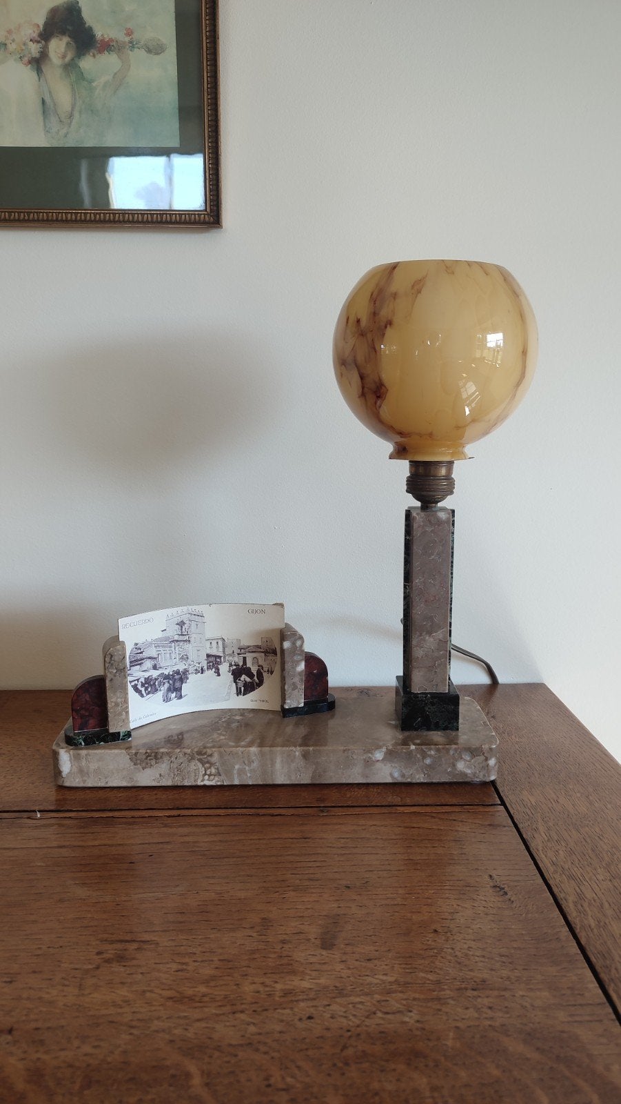 Art deco marmeren lamp, Enlèvement