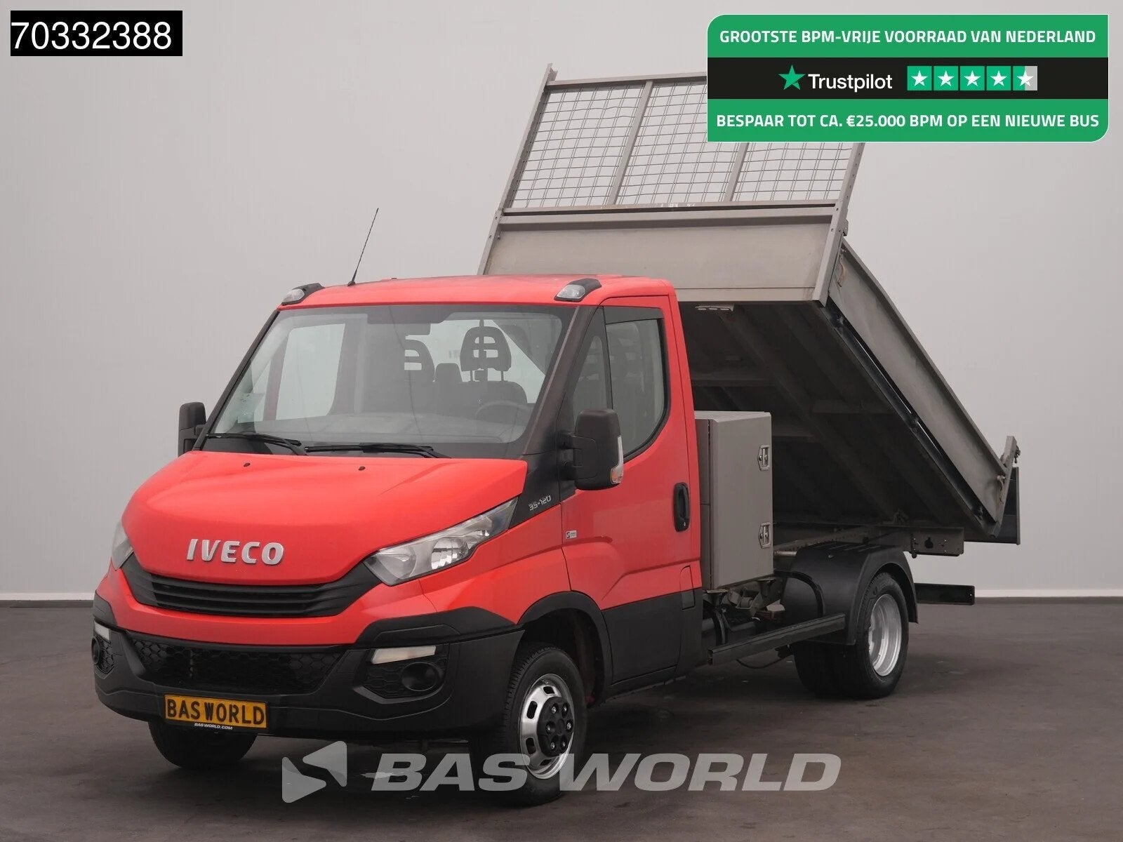 Iveco Daily 35C12 Kipper Tipper 3,5t Dubbellucht met Kist Tr, Autos, Achat, Euro 6, Entreprise, Boîte manuelle