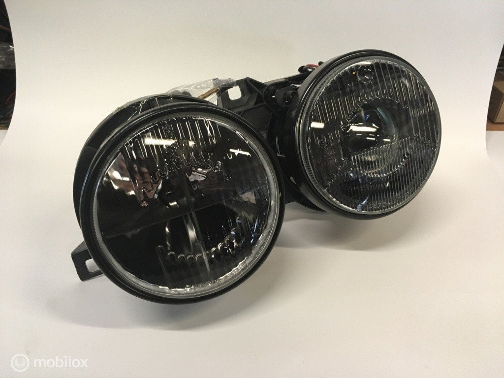 Koplamp set zwart met kruis bmw e30 3-serie imitatie, Nieuw, Ophalen of Verzenden, BMW, BMW